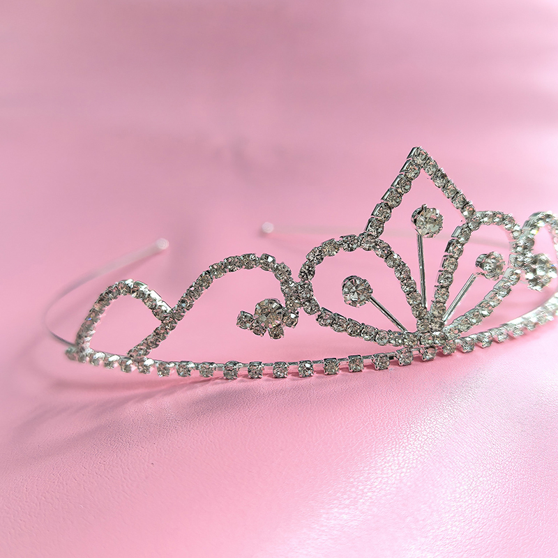 Women Knight Accessories - Mahkota Pengantin Berlian Imitasi Warna Perak