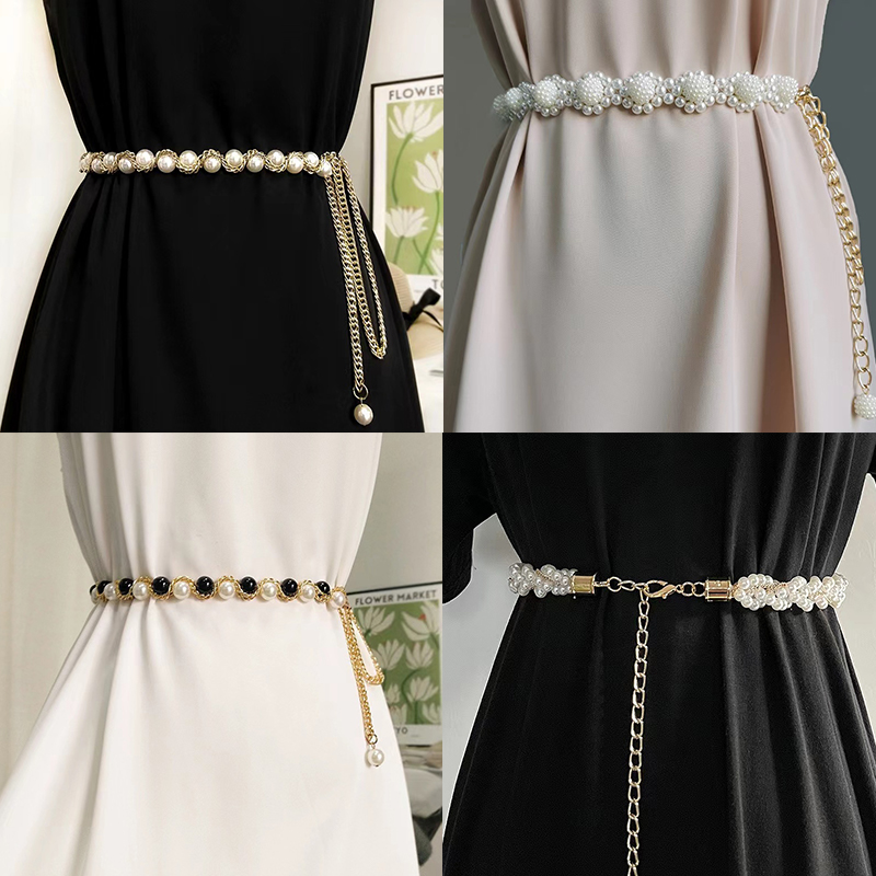 Women'S Accessories Clothing - Sabuk Mutiara Wanita Elegan Rantai Pinggang