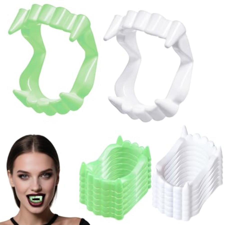 Women'S Vampire Accessories - 12 Buah Gigi Putih Halloween Gigi