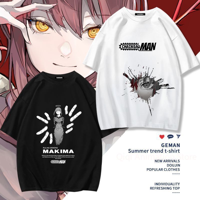 Women'S Accessories Clothing - Kaus Lengan Pendek Periferal Anime Chainsaw