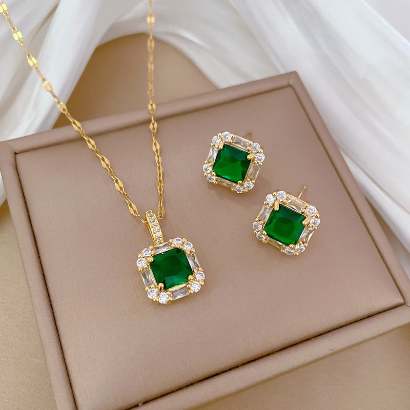 Women Accessories Combo Gift - Set Perhiasan Wanita Lapis Emas 18K