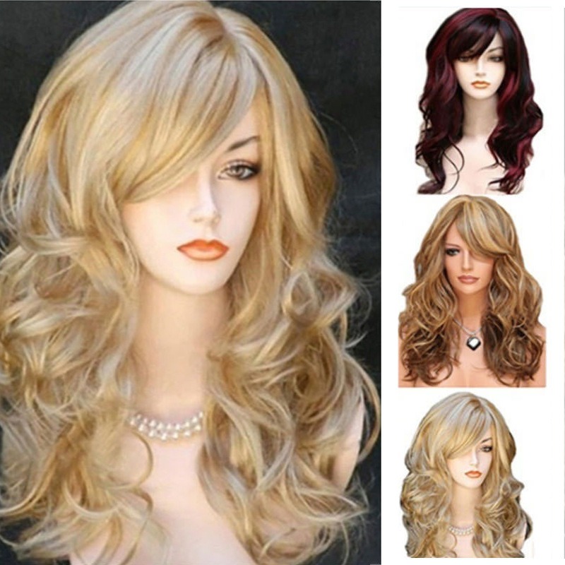 Women'S Accessories Clothing - Wig rambut panjang keriting besar untuk