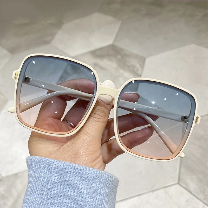 Sunglasses Oversized Square - Kacamata Hitam Vintage Oversized Persegi Wanita