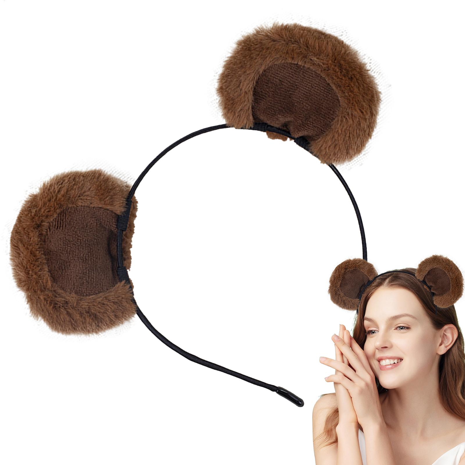 Women Accessories Combo Gift - Ikat Kepala Telinga Coklat Lucu Dapat