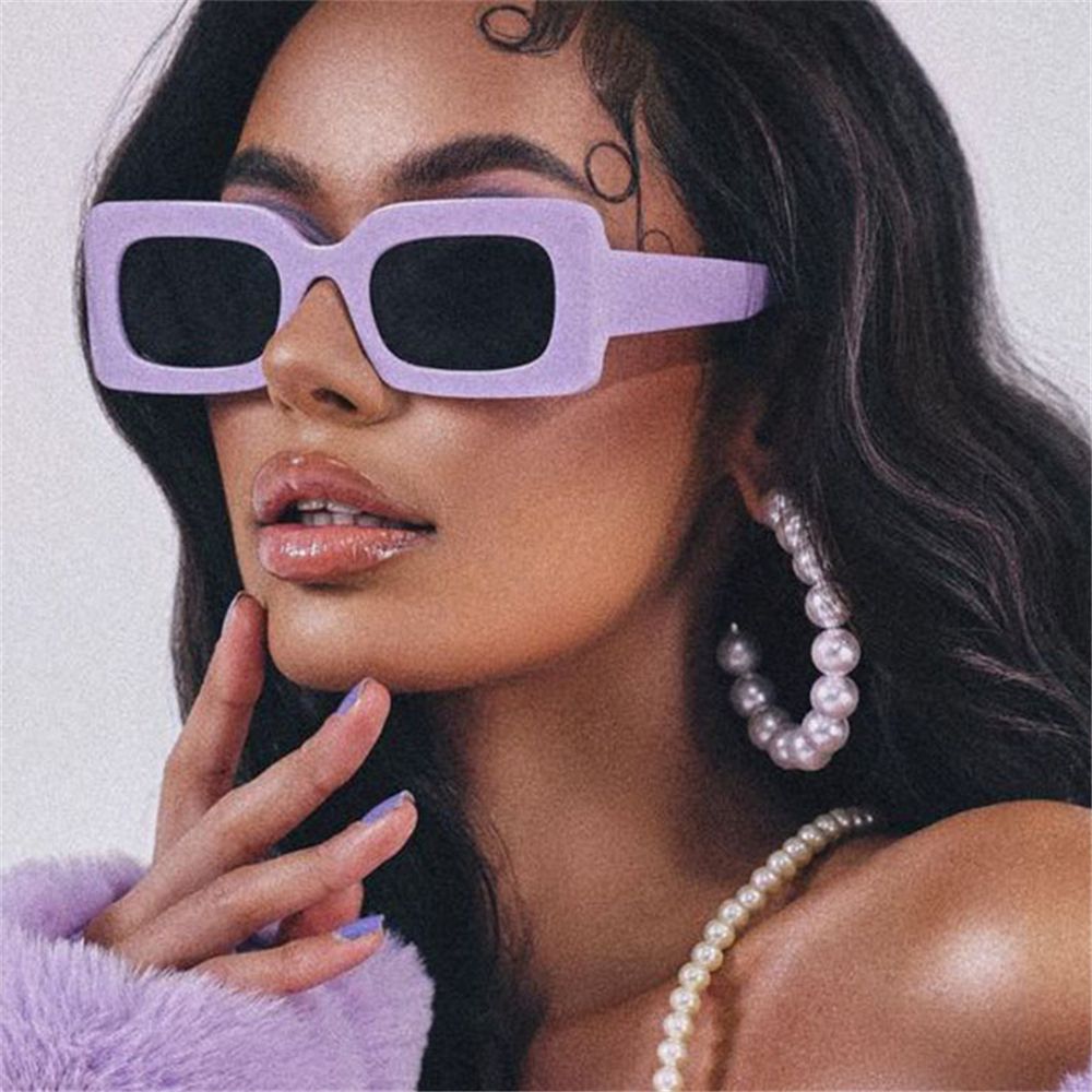 Sunglasses Oversized Square - Kacamata Hitam Wanita Populer Kacamata Persegi