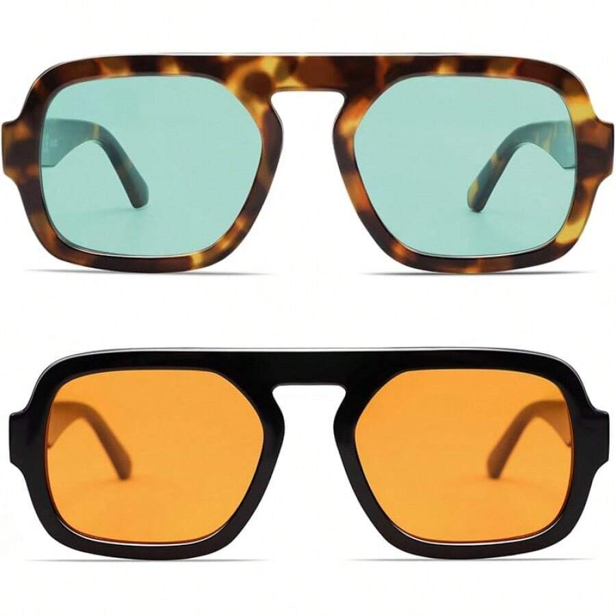 Sunglasses Oversized Square - Kacamata Hitam VANLINKER Model Aviator Retro