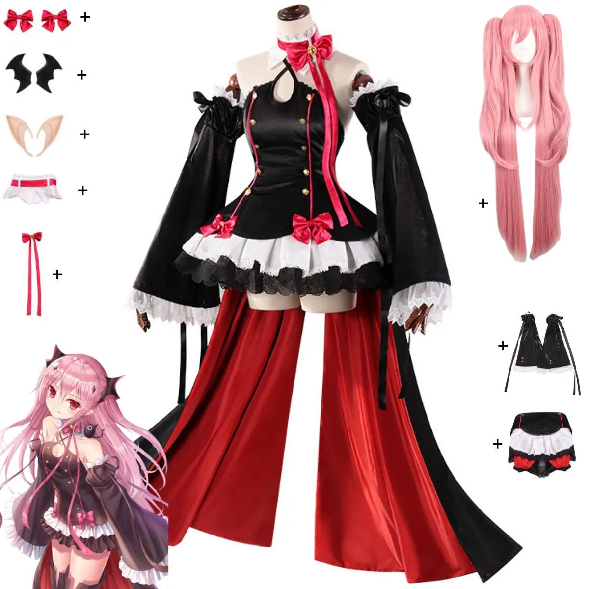 Women'S Vampire Accessories - Kostum Cosplay Anime Seraph Of The
