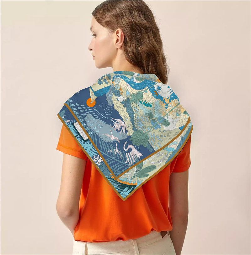 Syal sutra wanita hutan hujan  - Silk Scarf Square ulasan dan harga
