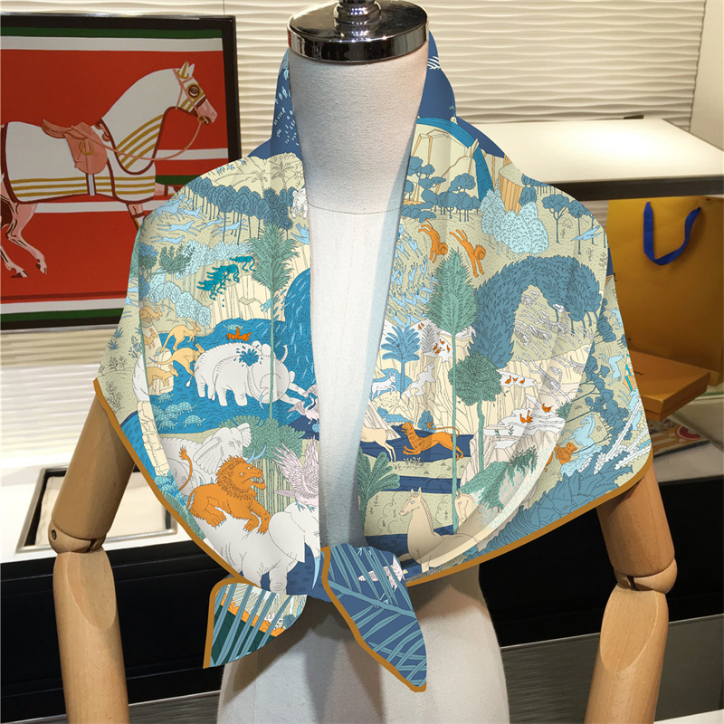 Syal sutra wanita hutan hujan  - Silk Scarf Square ulasan dan harga