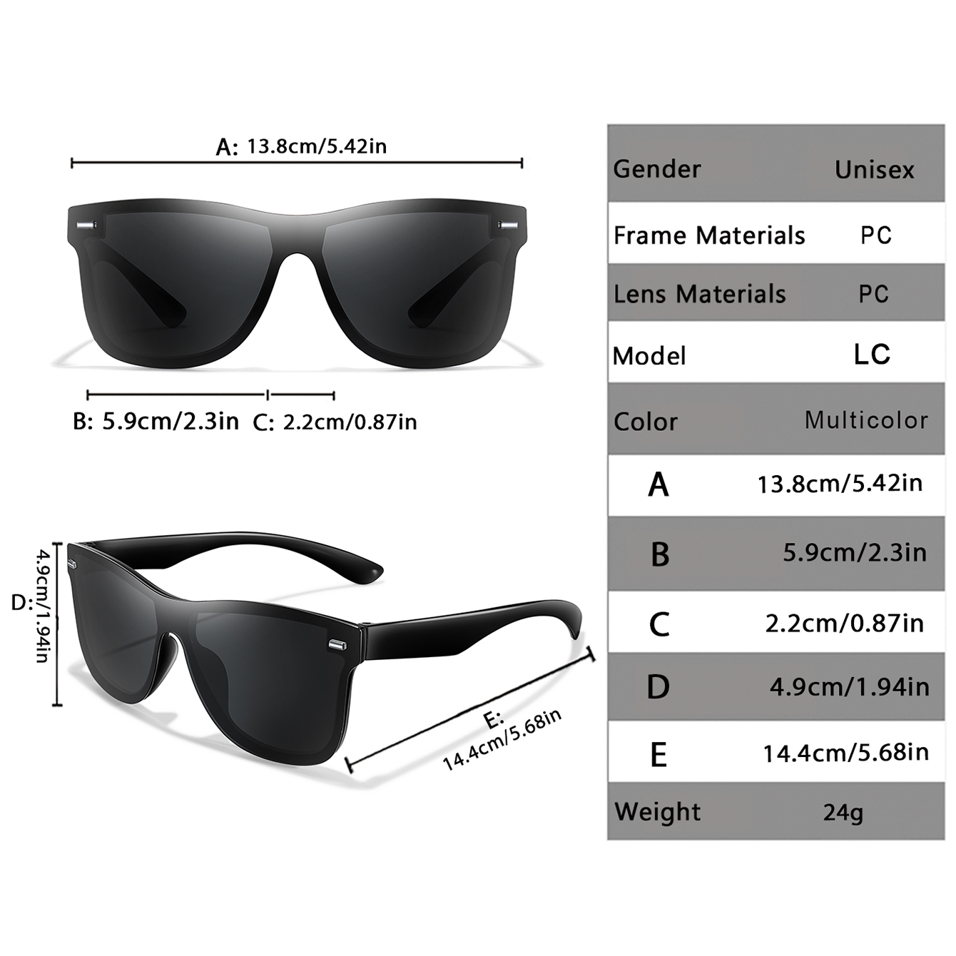 Kacamata Hitam Persegi Tahan A - Sunglasses Oversized Square ulasan dan harga