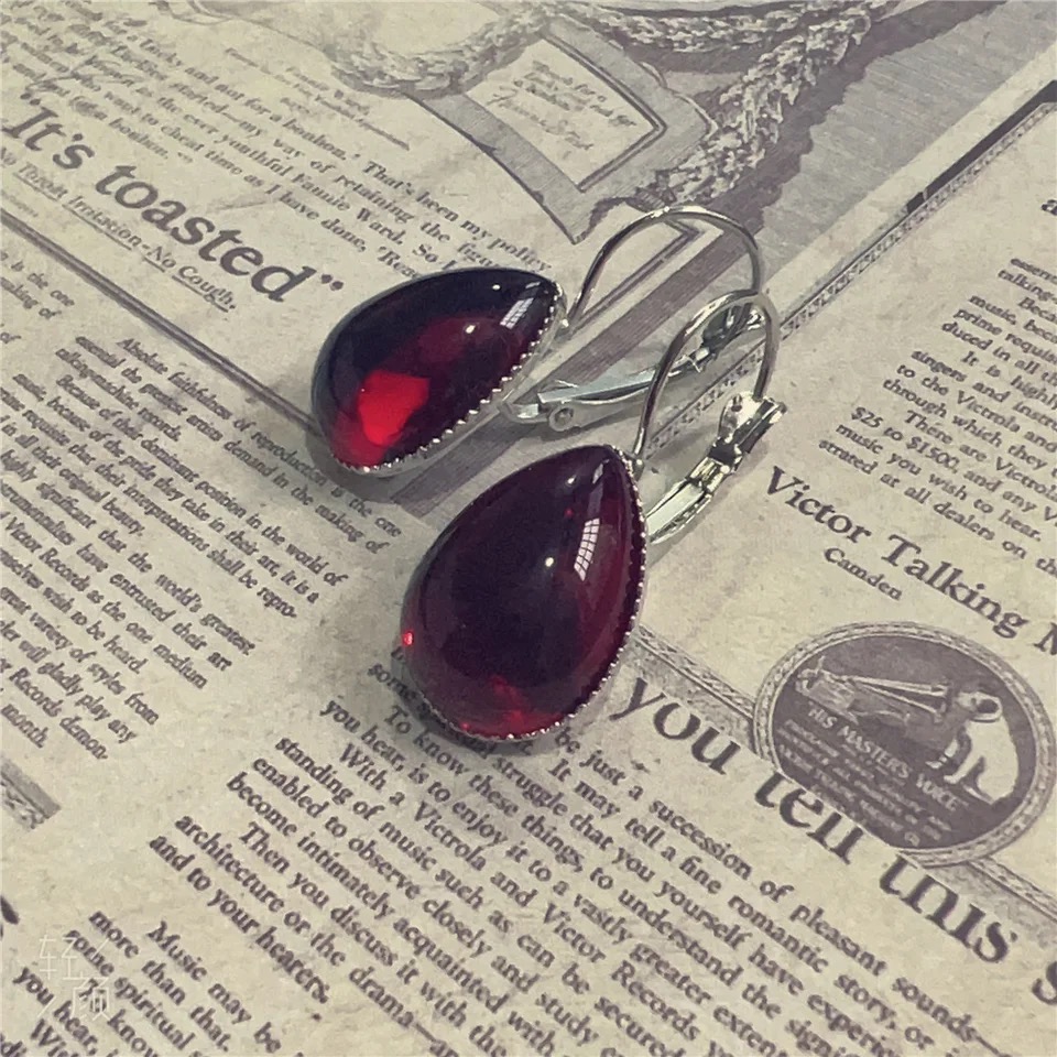 Anting-anting merah darah vamp - Women'S Vampire Accessories ulasan dan harga