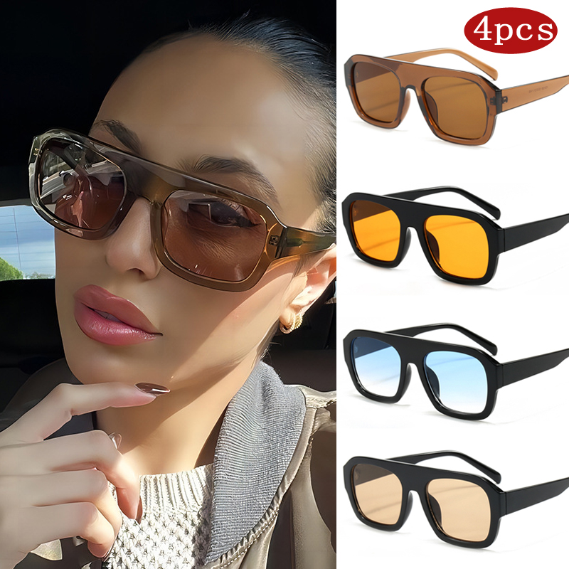 Kacamata Hitam Mobil 1/4 Buah  - Sunglasses Oversized Square ulasan dan harga