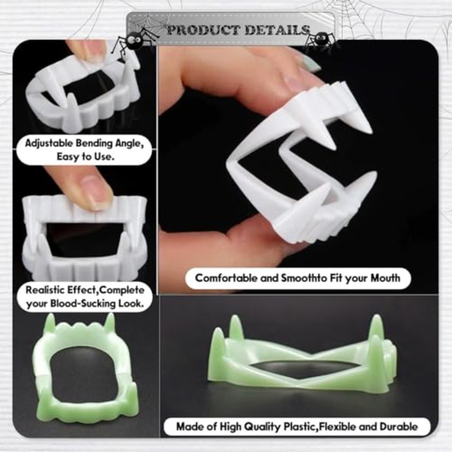 12 Buah Gigi Putih Halloween G - Women'S Vampire Accessories ulasan dan harga