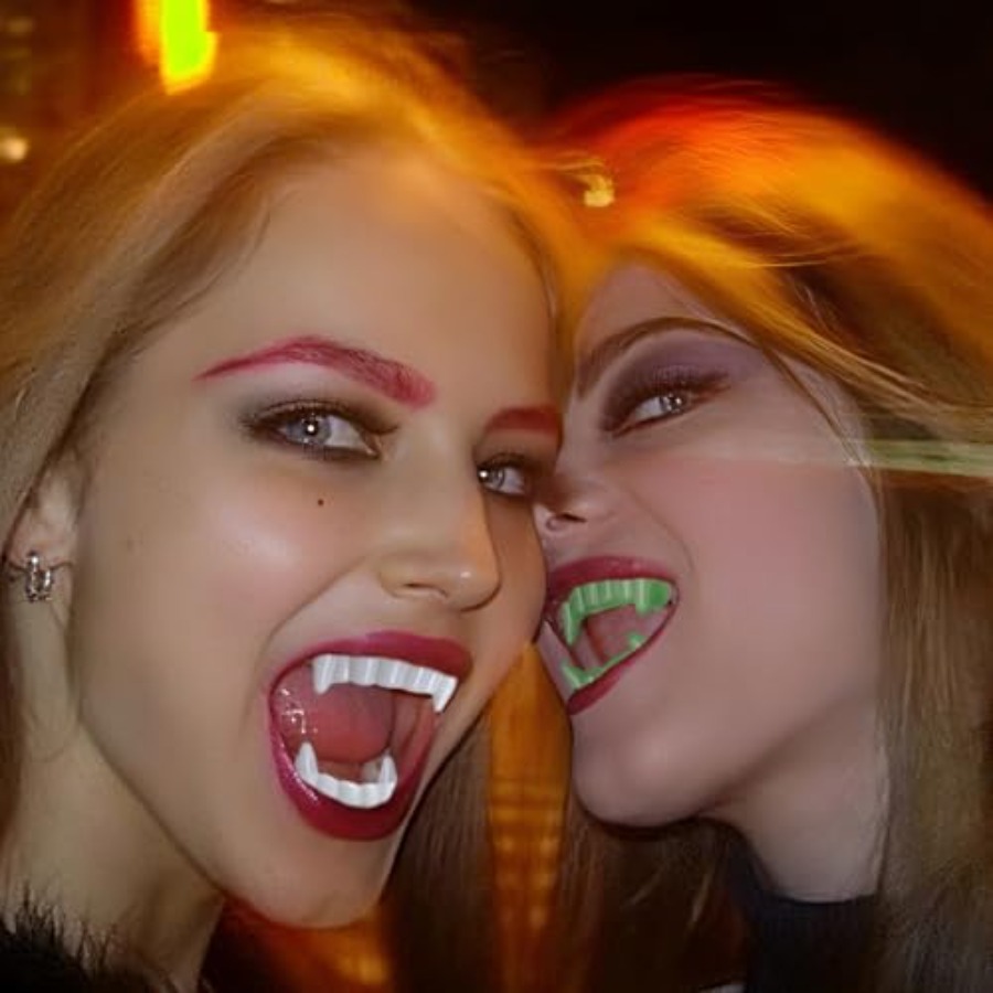 12 Buah Gigi Putih Halloween G - Women'S Vampire Accessories ulasan dan harga