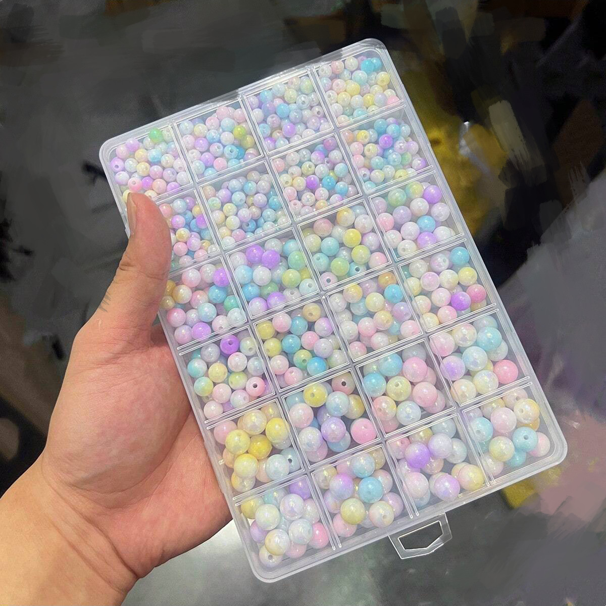 800pcs/24 kotak set manik-mani - Women Accessories Box ulasan dan harga