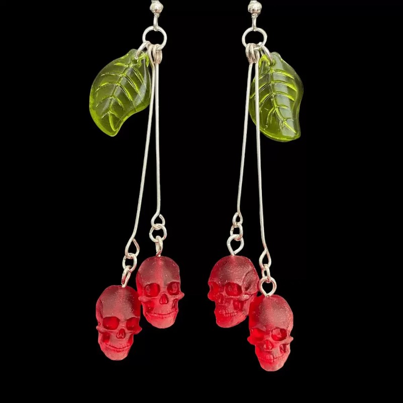Anting Tengkorak Gotik untuk W - Women'S Vampire Accessories ulasan dan harga