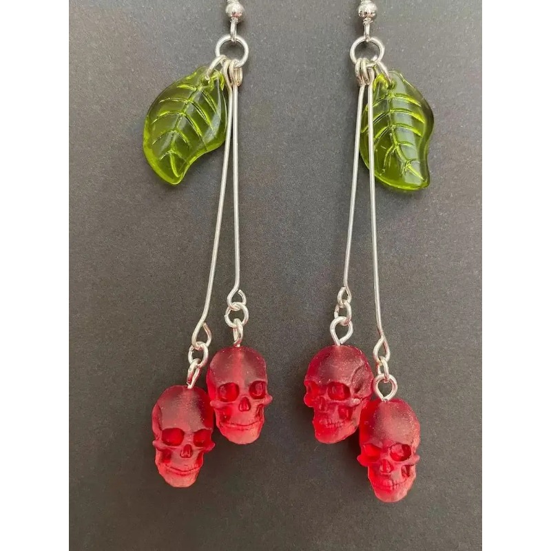 Anting Tengkorak Gotik untuk W - Women'S Vampire Accessories ulasan dan harga