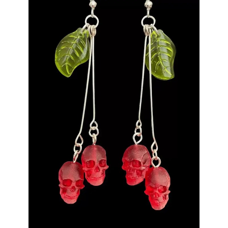 Anting Tengkorak Gotik untuk W - Women'S Vampire Accessories ulasan dan harga
