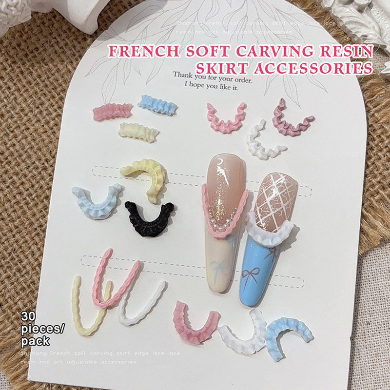 30Pcs Hiasan Kuku Resin 3D Mot - Women Accessories Combo Gift ulasan dan harga