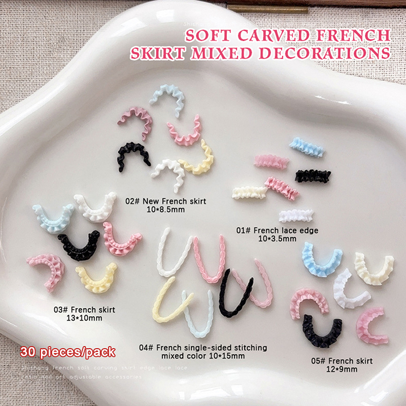 30Pcs Hiasan Kuku Resin 3D Mot - Women Accessories Combo Gift ulasan dan harga