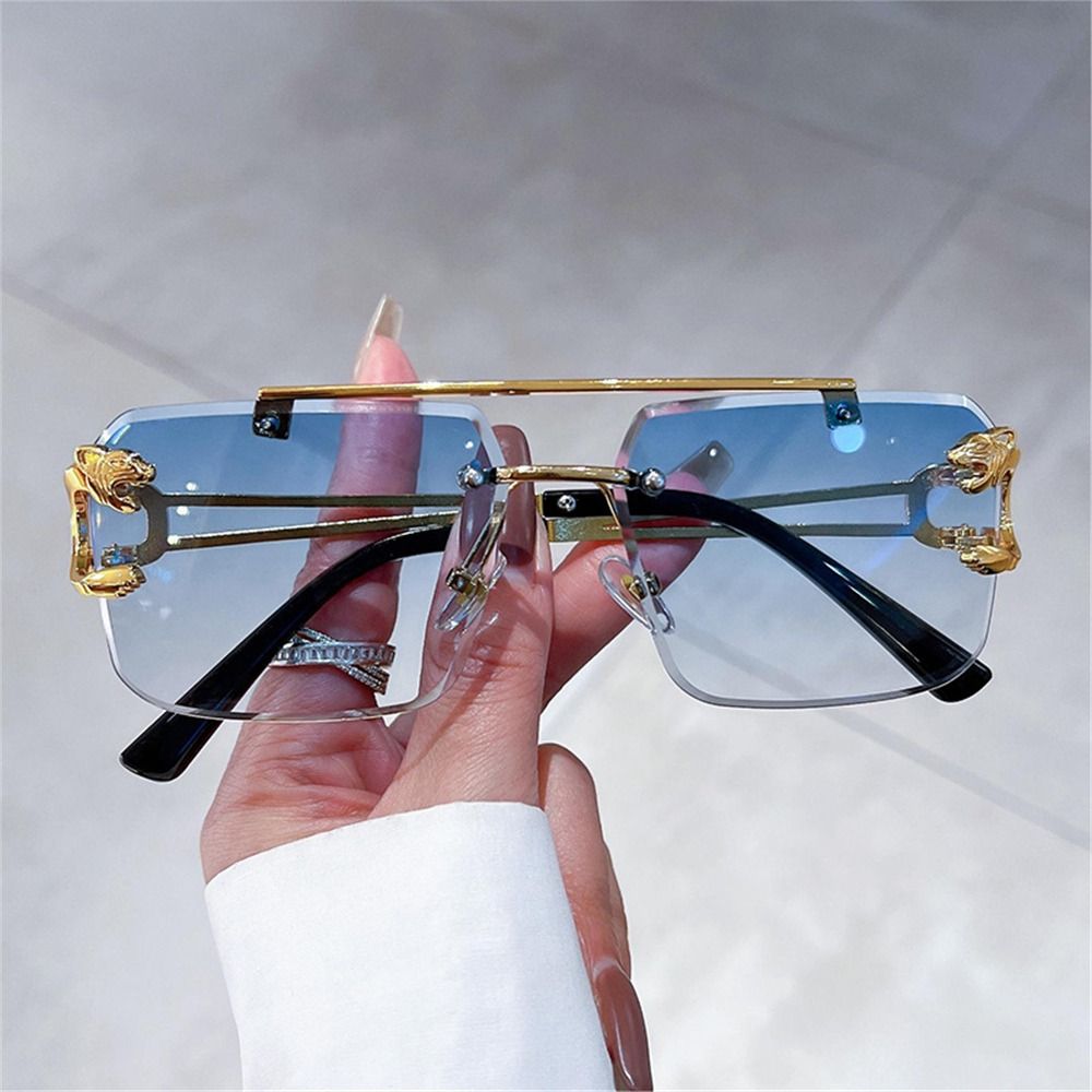 Kacamata Hitam Tanpa Bingkai R - Sunglasses Oversized Square ulasan dan harga