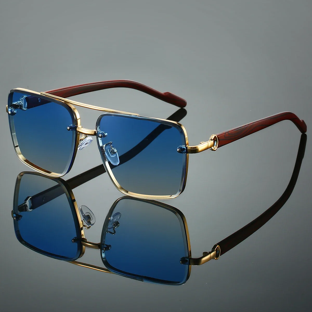 Kacamata Hitam Retro Kotak Log - Sunglasses Oversized Square ulasan dan harga