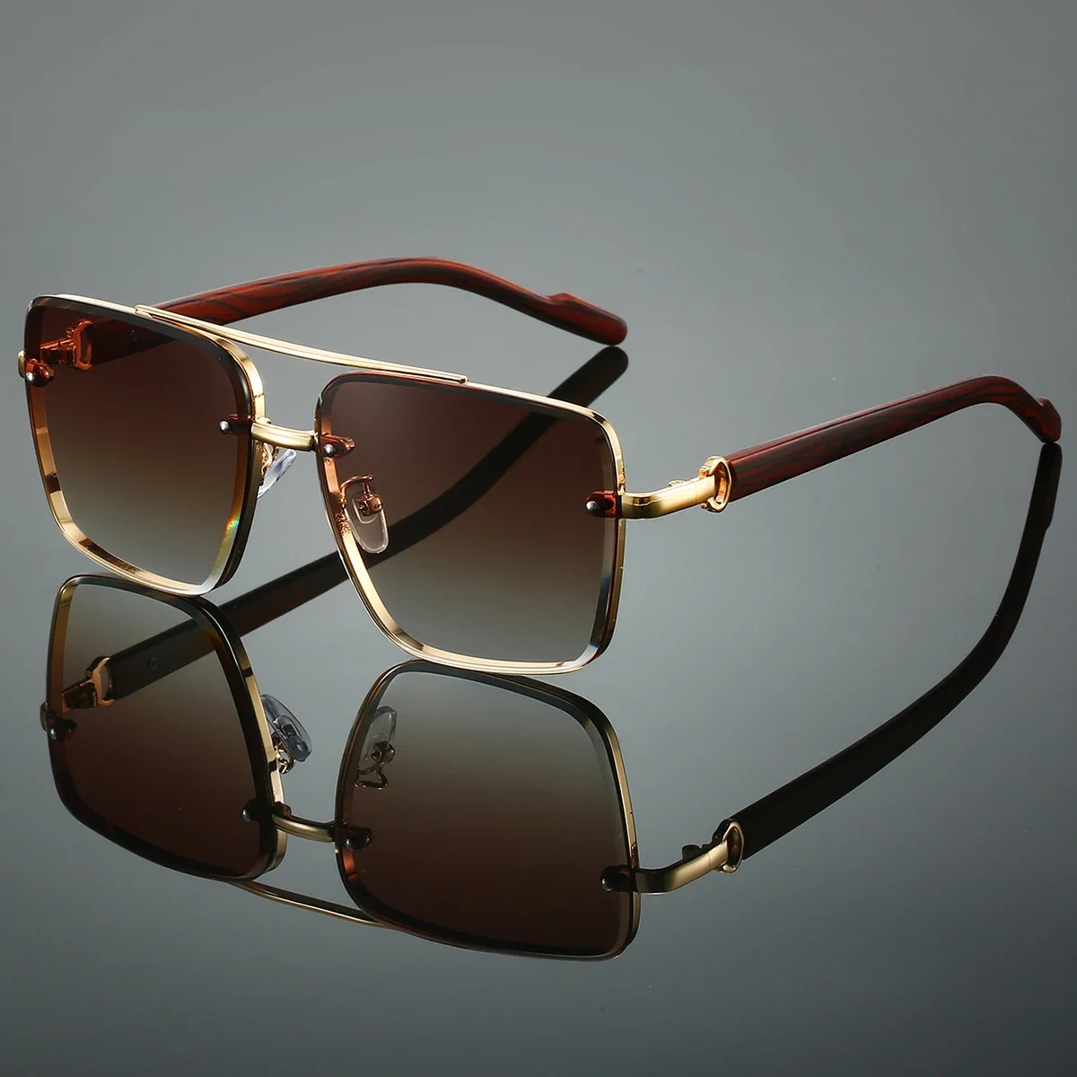 Kacamata Hitam Retro Kotak Log - Sunglasses Oversized Square ulasan dan harga