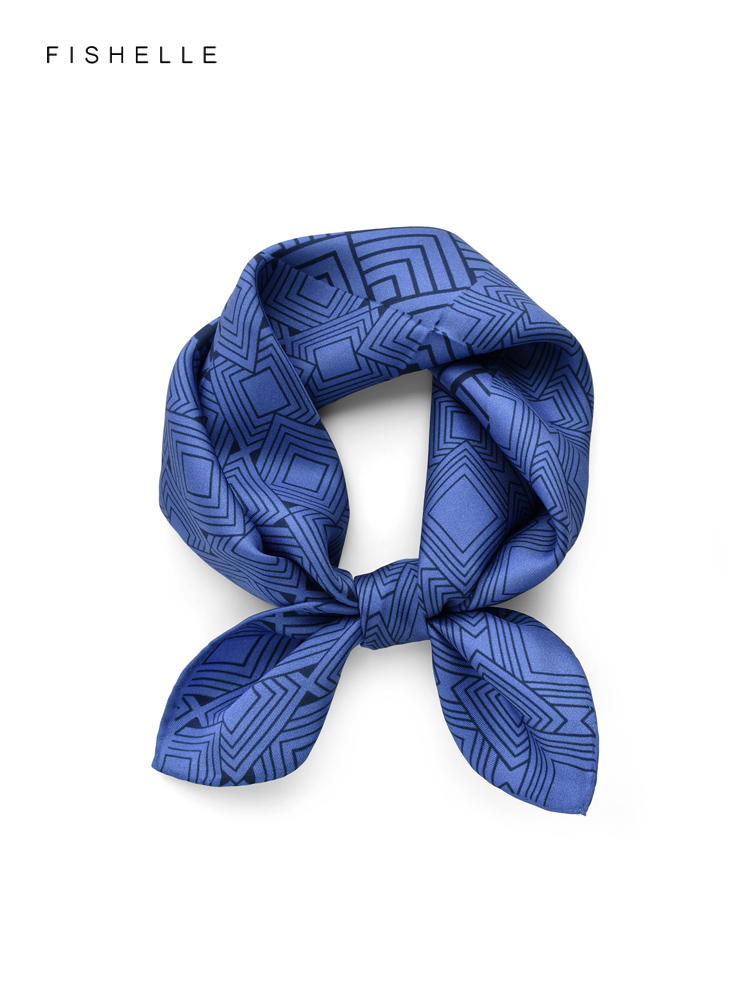 Cina Klasik Biru Putih Porsele - Silk Scarf Square ulasan dan harga
