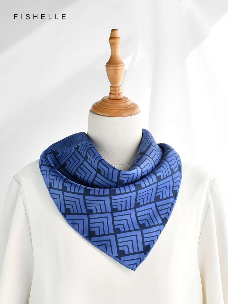 Cina Klasik Biru Putih Porsele - Silk Scarf Square ulasan dan harga