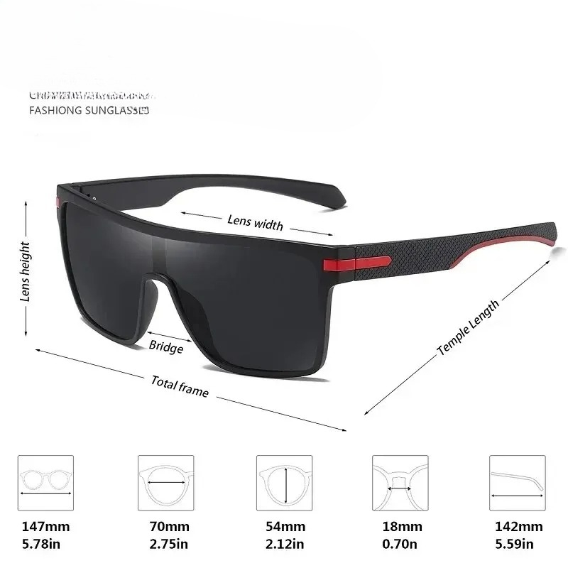 Kacamata Hitam Polarisasi Fash - Sunglasses Oversized Square ulasan dan harga