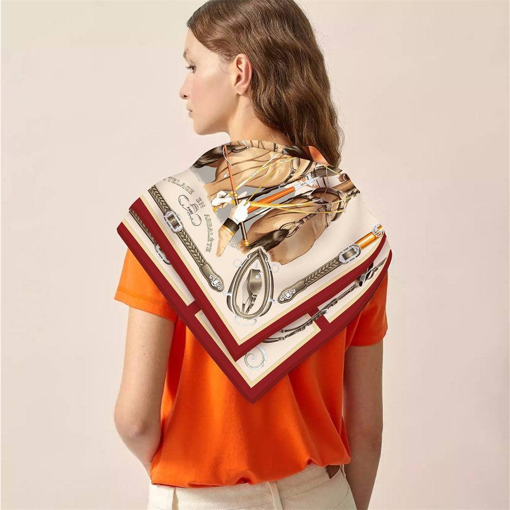 Syal Sutra Wanita Syal Persegi - Silk Scarf Square ulasan dan harga