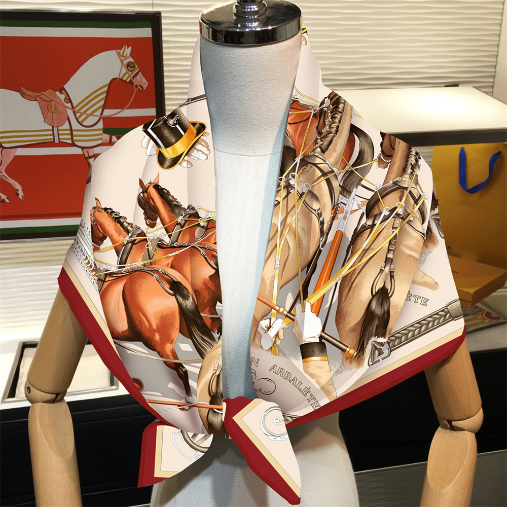 Syal Sutra Wanita Syal Persegi - Silk Scarf Square ulasan dan harga