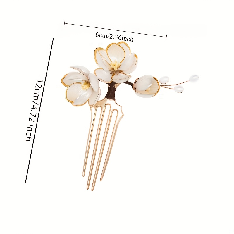 Sisir Rambut Bunga Magnolia Ga - Women Knight Accessories ulasan dan harga